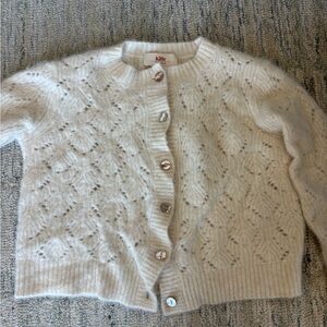 Kilte Knit Women's Cream Button-Up Cashmere Cardigan